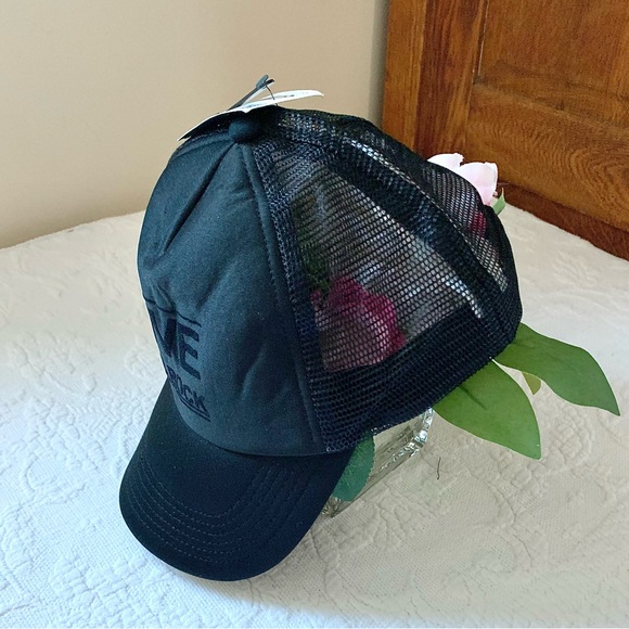 NEW Zara LIVE FOR ROCK Text Baseball Cap black NWT - Picture 9 of 9